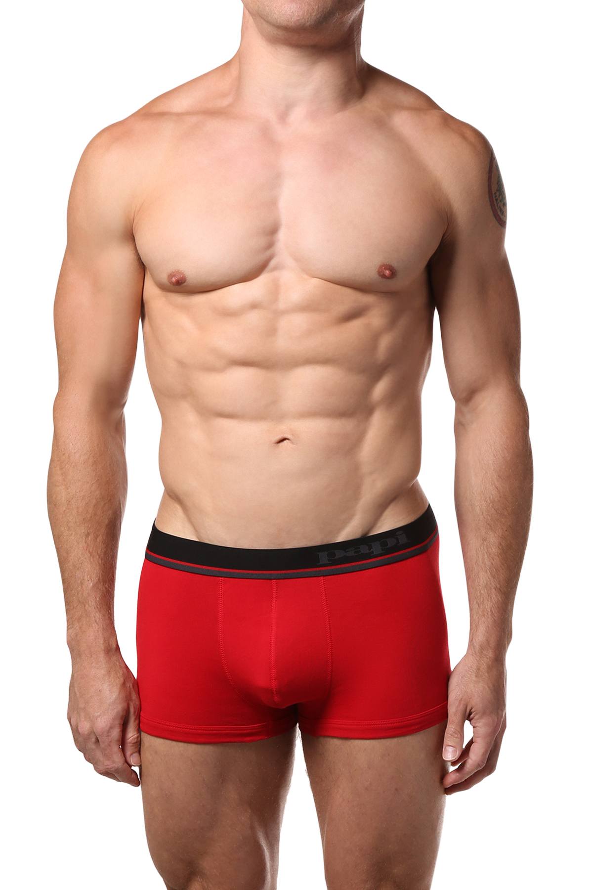 Papi Solid Red/Grey/Black Brazilian Trunk 3-Pack