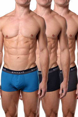 Papi Teal/Grey/Navy Sport-Performance Trunk 3-Pack thumbnail 1