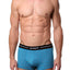 Papi Turquoise/Black/White Solid/Striped Brazilian Trunk 3-Pack
