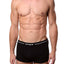 Papi Turquoise/Black/White Solid/Striped Brazilian Trunk 3-Pack