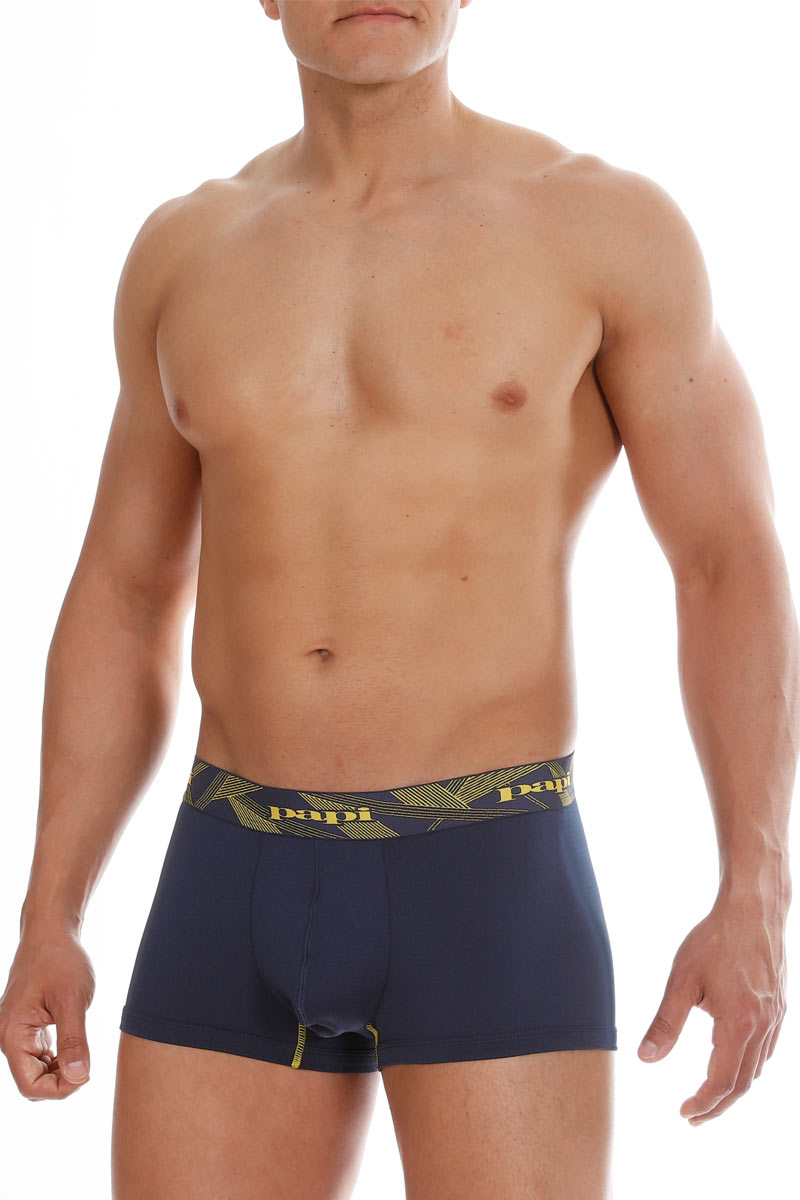 Papi Yellow/Navy Performance-Mesh Brazilian Trunk 2-Pack