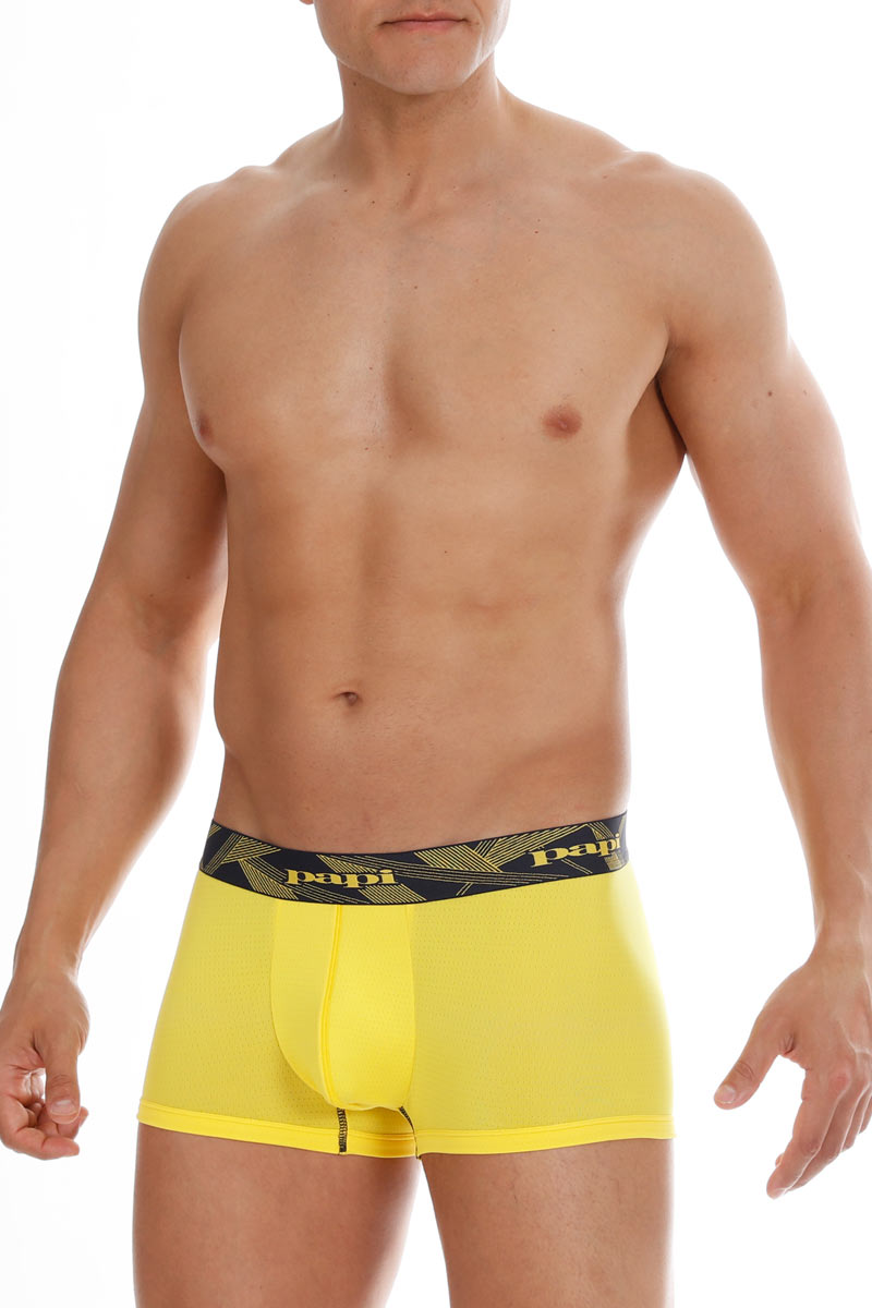 Papi Yellow/Navy Performance-Mesh Brazilian Trunk 2-Pack