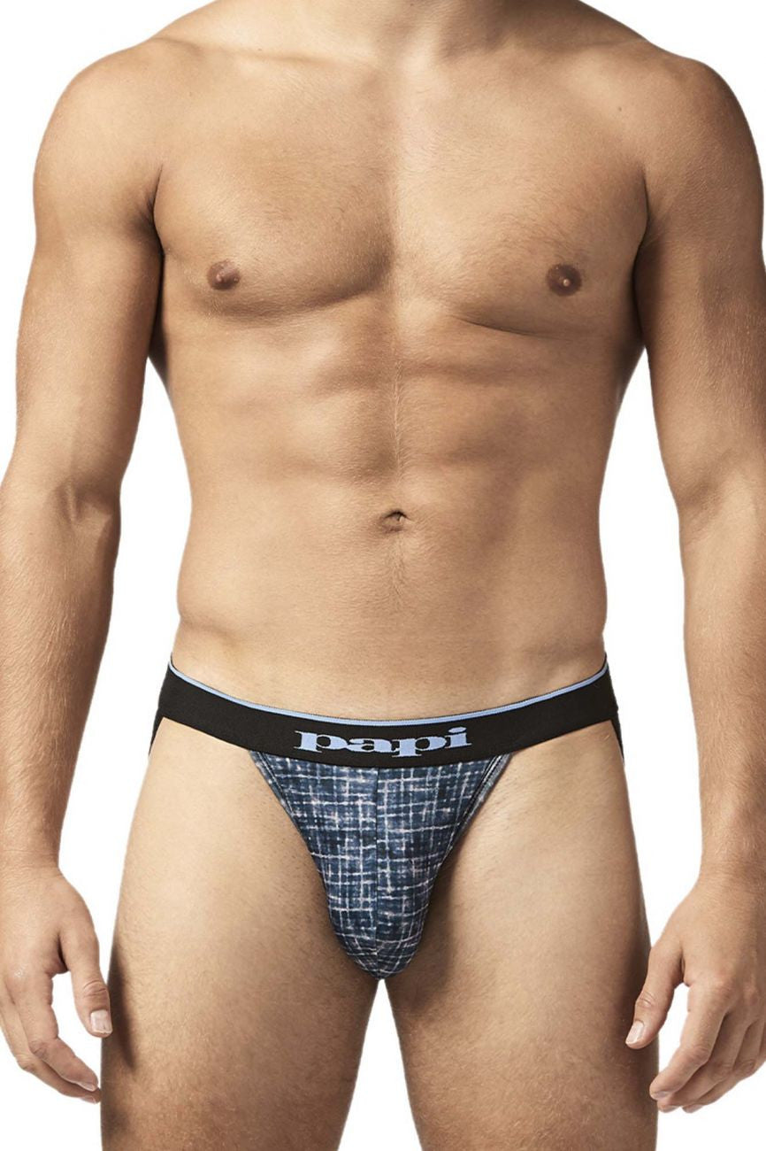 Papi blue Texture 2PK Microflex Jockstrap