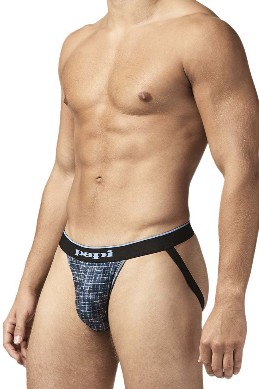 Papi blue Texture 2PK Microflex Jockstrap