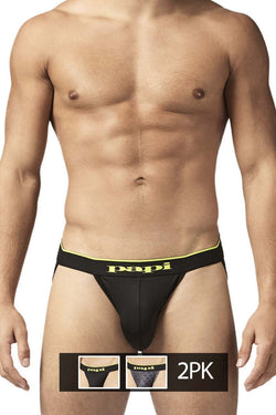 Papi charcoal Graphic 2PK microflex Jockstrap thumbnail 1