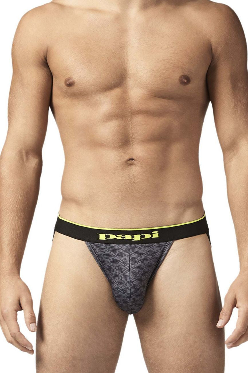 Papi charcoal Graphic 2PK microflex Jockstrap
