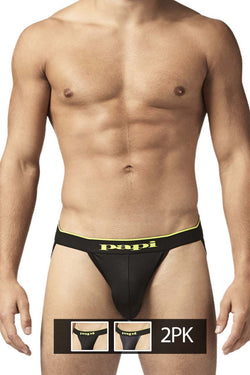 Papi charcoal Leopard 2PK Microflex Jockstrap thumbnail 4