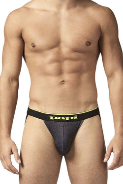 Papi charcoal Leopard 2PK Microflex Jockstrap thumbnail 1