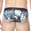 Parke & Ronen Black Bali-Print Low-Rise Brief