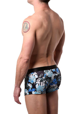 Parke & Ronen Black Bali-Printed Low-Rise Trunk thumbnail 2