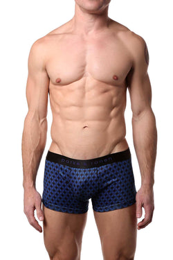 Parke & Ronen Black/Cobalt Setai-Printed Low-Rise Trunk thumbnail 1