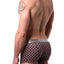 Parke & Ronen Black/Flamingo Diamond-Printed Low-Rise Trunk