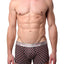 Parke & Ronen Black/Flamingo Diamond-Printed Low-Rise Trunk