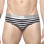 Parke & Ronen Black-Stripe Yarn-Dye Low-Rise Brief