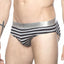 Parke & Ronen Black-Stripe Yarn-Dye Low-Rise Brief