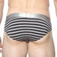 Parke & Ronen Black-Stripe Yarn-Dye Low-Rise Brief