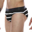 Parke & Ronen Black/White Striped Low-Rise Brief