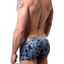 Parke & Ronen Blue/Navy Camo-Printed Low-Rise Trunk