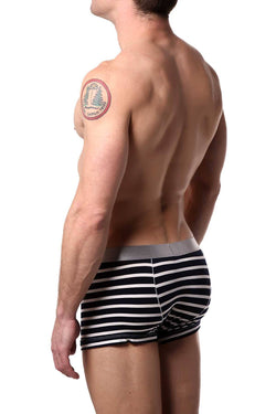 Parke & Ronen Dark-Navy Stripe Yarn-Dyed Low-Rise Trunk thumbnail 2