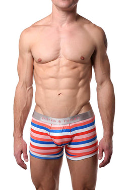 Parke & Ronen Flamingo Drexel-Stripe Printed Low-Rise Trunk thumbnail 1