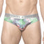 Parke & Ronen Grey Bali-Print Low-Rise Brief
