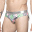 Parke & Ronen Grey Bali-Print Low-Rise Brief