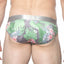 Parke & Ronen Grey Bali-Print Low-Rise Brief