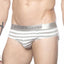 Parke & Ronen Grey-Stripe Yard-Dye Low-Rise Brief