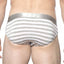 Parke & Ronen Grey-Stripe Yard-Dye Low-Rise Brief