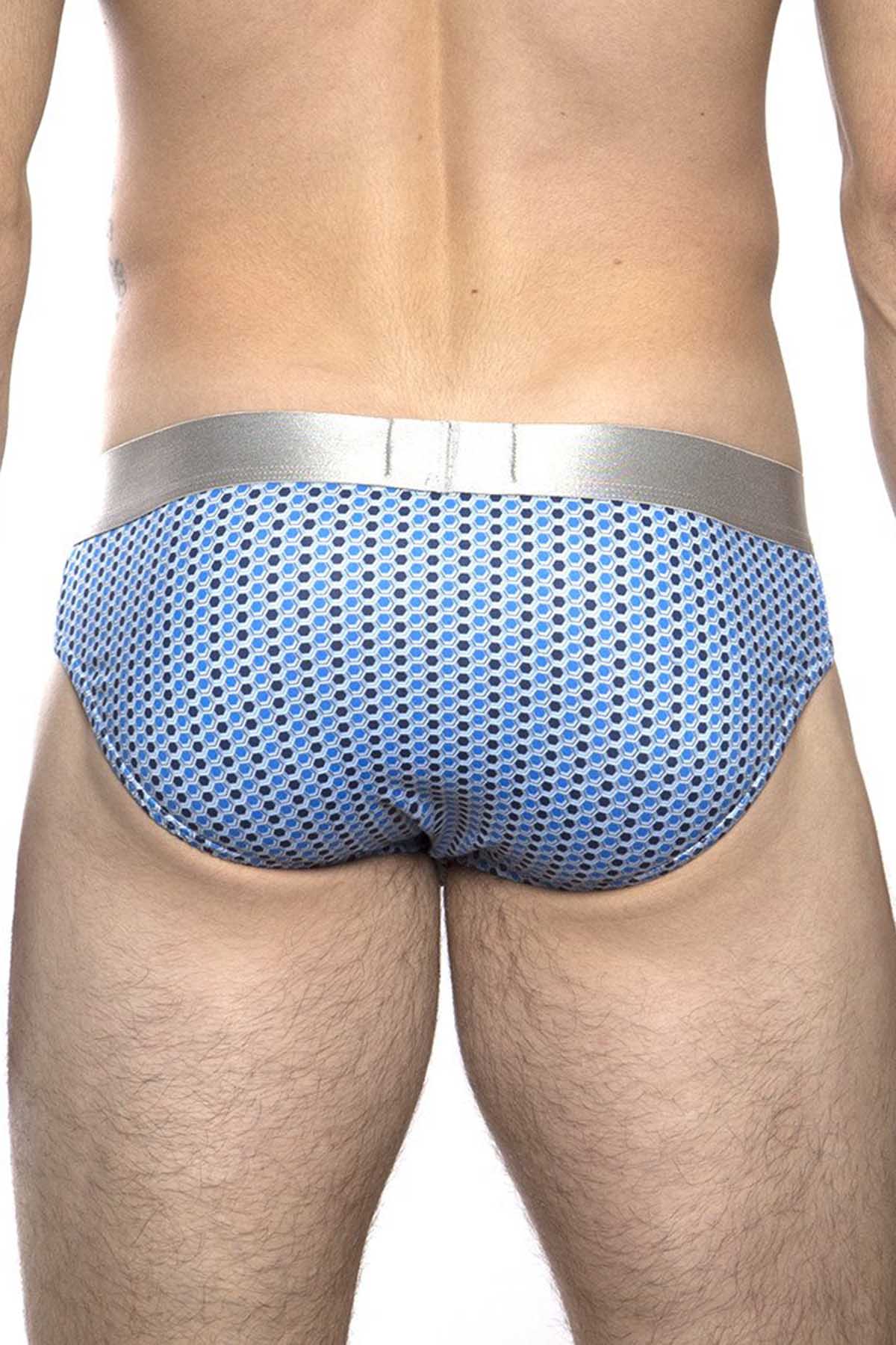 Parke & Ronen Navy/White Printed Clipper Low-Rise Brief