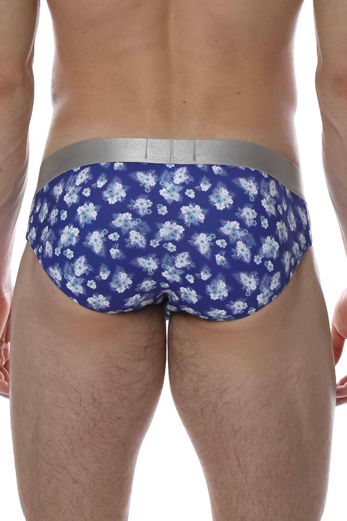 Parke & Ronen Navy/White Printed Hawaii Low-Rise Brief