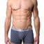 Parke & Ronen Navy/White Setai-Printed Low-Rise Trunk