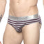 Parke & Ronen Purple-Stripe Yarn-Dye Low-Rise Brief