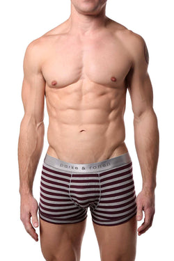 Parke & Ronen Purple-Stripe Yarn-Dyed Low-Rise Trunk thumbnail 1