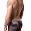 Parke & Ronen Purple-Stripe Yarn-Dyed Low-Rise Trunk