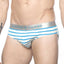 Parke & Ronen Turquoise-Stripe Yard-Dye Low-Rise Brief
