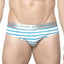 Parke & Ronen Turquoise-Stripe Yard-Dye Low-Rise Brief