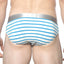 Parke & Ronen Turquoise-Stripe Yard-Dye Low-Rise Brief