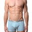 Parke & Ronen Turquoise-Stripe Yarn-Dyed Low-Rise Trunk