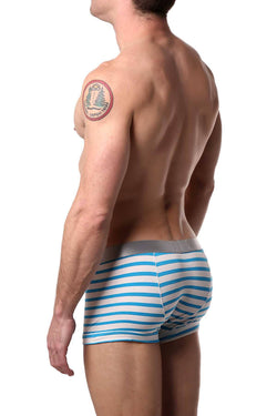 Parke & Ronen Turquoise-Stripe Yarn-Dyed Low-Rise Trunk thumbnail 2