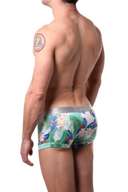 Parke & Ronen White Bali-Printed Low-Rise Trunk thumbnail 2