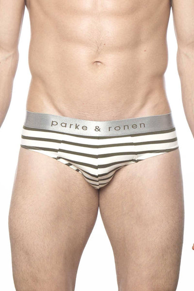 Parke and Ronen Army-Stripe Yarn-Dye Low-Rise Brief