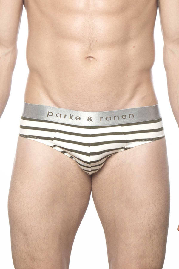 Parke and Ronen Army-Stripe Yarn-Dye Low-Rise Brief