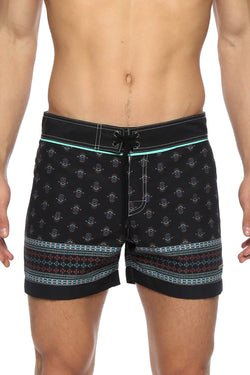 Parke and Ronen Black Arapaho 4" Classic Swim Short thumbnail 1
