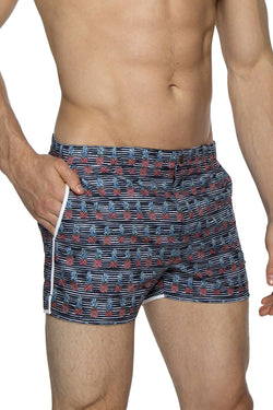 Parke and Ronen Black Pineapple Print 2" Angeleno Swim Trunk thumbnail 2