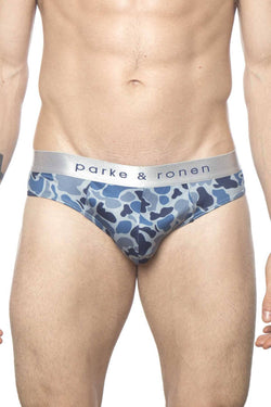 Parke and Ronen Blue/Navy Camo Brief thumbnail 1