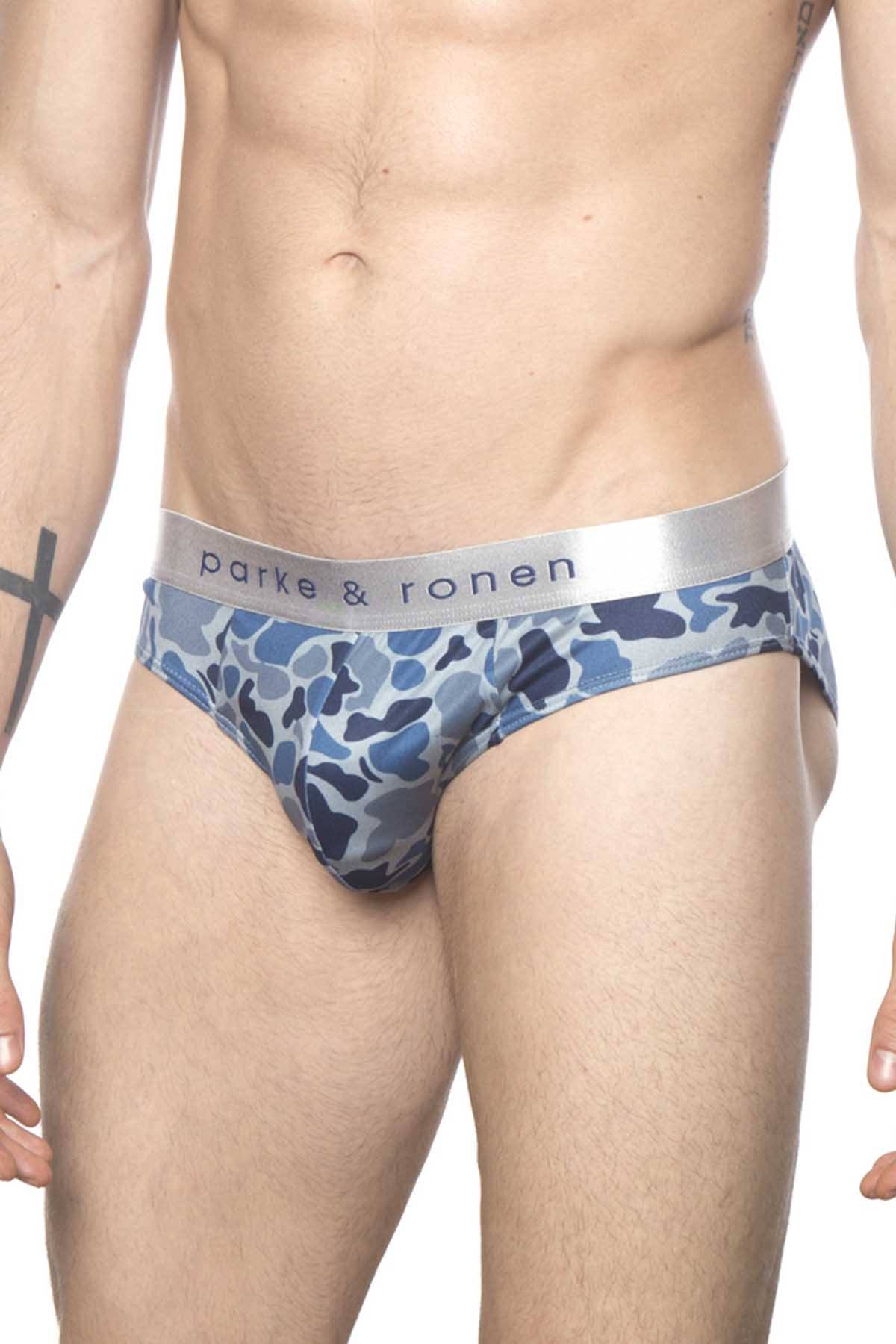 Parke and Ronen Blue/Navy Camo Brief