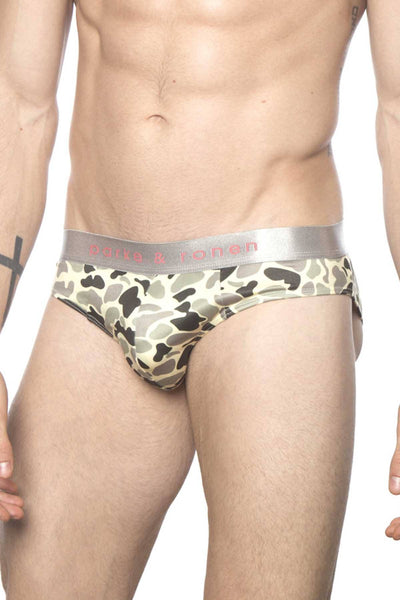 Parke and Ronen Khaki/Green Camo Brief