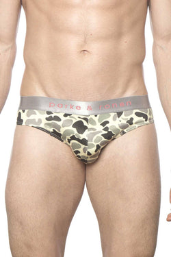 Parke and Ronen Khaki/Green Camo Brief thumbnail 2