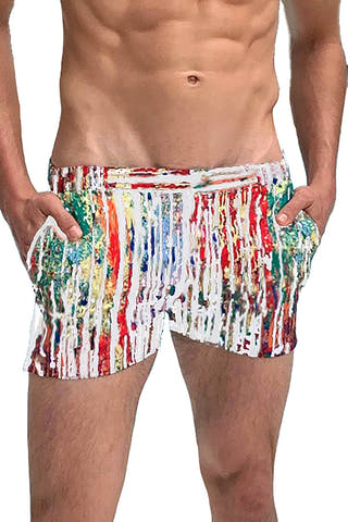 Parke and Ronen Rainbow Pollock 2" Angeleno Swim Trunk